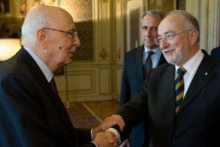 Il Presidente Giorgio Napolitano con il nuovo Presidente della Corte costituzionale Prof. Ugo De Siervo