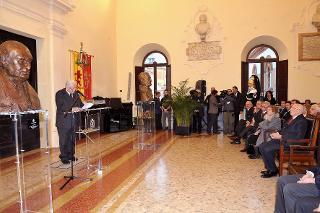 Il Presidente Giorgio Napolitano nel corso della cerimonia di commemorazione di Benigno Zaccagnini e Arrigo Boldrini da parte di Sergio Zavoli