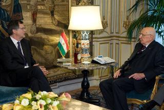 Il Presidente Giorgio Napolitano a colloquio con il nuovo Presidente della Consob, Giuseppe Vegas