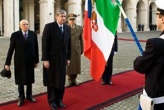 Il Presidente Giorgio Napolitano con il Presidente della Repubblica di Slovenia Danilo Türk in visita di Stato in Italia