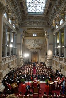 Il Presidente Giorgio Napolitano nel corso dell'Assemblea Generale pubblica e solenne della Corte Suprema di Cassazione