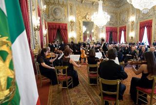 Un momento del concerto dell'Orchestra &quot;I Cameristi Triestini&quot;, diretto dal Maestro Fabio Nossal, in occasione della celebrazione del Giorno del Ricordo