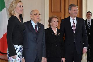 Il Presidente Giorgio Napolitano con il Presidente della Repubblica Federale di Germania Christian Wulff