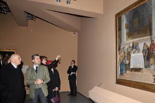 Il Presidente Giorgio Napolitano all'inaugurazione della Mostra su Lorenzo Lotto, allestita alle Scuderie del Quirinale