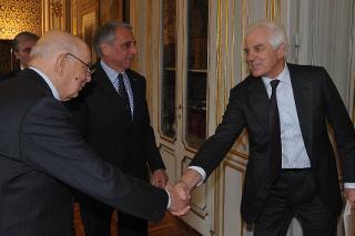 Il Presidente Giorgio Napolitano con Gilberto Benetton