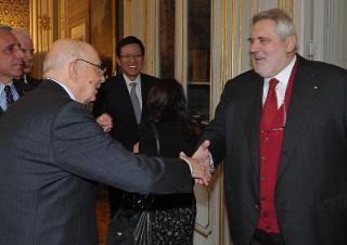 Il Presidente Giorgio Napolitano con Fabrizio Palenzona