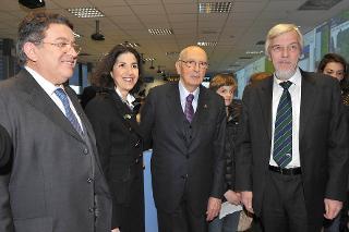 Il Presidente Giorgio Napolitano in un momento della visita al CERN