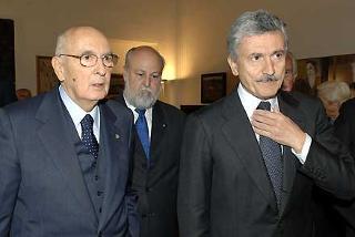 Il Presidente Giorgio Napolitano con il Ministro degli Affari Esteri e Vice Presidente del Consiglio dei ministri Massimo D'Alema in occasione del 40° anniversario dell'IILA