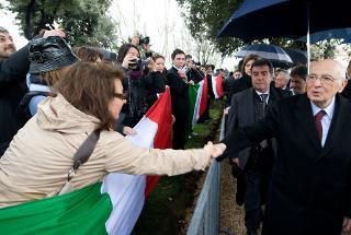 Il Presidente Giorgio Napolitano al Gianicolo