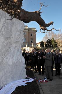Il Presidente Giorgio Napolitano alla Galleria d'Arte Moderna e Contemporanea per l'inaugurazione della scultura &quot;Arco&quot;