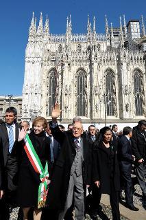 Il Presidente Giorgio Napolitano a Milano per il Convegno di Studi su Carlo Cattaneo