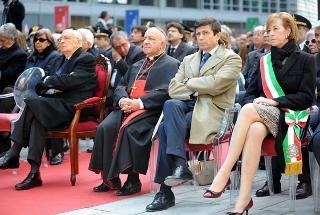 Il Presidente Giorgio Napolitano nel corso dell'inaugurazione di &quot;Palazzo Lombardia&quot;
