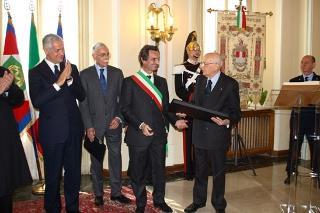 Il Presidente Giorgio Napolitano con il Sindaco di Varese, Attilio Fontana, e il Presidente della Regione Lombardia, Roberto Formigoni