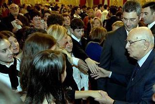 L'incontro del Presidente della Repubblica Giorgio Napolitano con giovani di alcune scuole italiane durante il quale, il Capo dello Stato, ha risposto a domande poste dai ragazzi sull'Europa