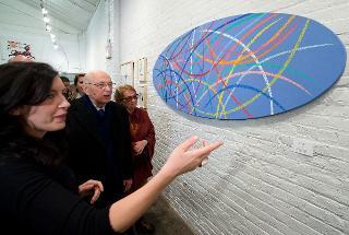 Il Presidente Giorgio Napolitano visita la mostra di arte contemporanea