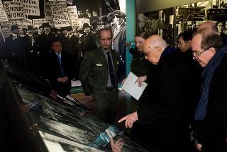 Il Presidente Giorgio Napolitano nel corso della visita a Ellis Island