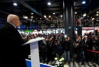 Il Presidente Giorgio Napolitano nel corso della cerimonia di inaugurazione della rinnovata Stazione Centrale di Praga