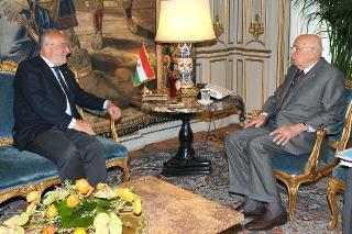 Il Presidente Giorgio Napolitano con il Prof. Ugo De Siervo, Presidente della Corte costituzionale in visita di congedo