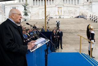Il Presidente Giorgio Napolitano rivolge il suo indirizzo di saluto in occasione della ricorrenza del 66° anniversario della Liberazione