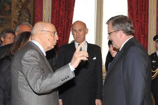 Il Presidente Giorgio Napolitano nel corso dell'incontro con il Signor Bronislaw Komorowski, Presidente della Repubblica di Polonia