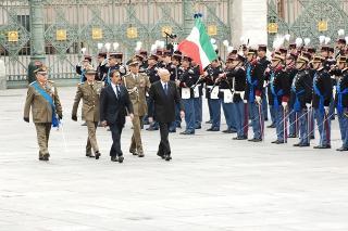 Il Presidente Giorgio Napolitano alla celebrazione del 150° anniversario della costituzione dell'Esercito Italiano