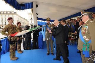 Il Presidente Giorgio Napolitano alla celebrazione del 150° anniversario della costituzione dell'Esercito Italiano