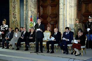 Il Presidente Giorgio Napolitano rivoge il suo indirizzo di saluto al Corpo Diplomatico in occasione della presentazione degli auguri di Natale e Capodanno