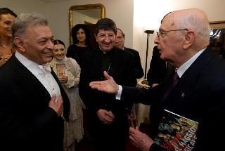 Il Presidente Giorgio Napolitano con il Maestro Zubin Mehta