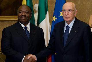 Il Presidente Giorgio Napolitano con il Presidente della Repubblica del Gabon Ali Bongo Ondimba