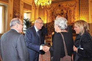 Il Presidente Giorgio Napolitano nel corso dell'incontro con una delegazione della Fondazione Adecco per le pari opportunità
