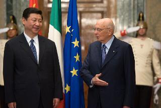 Il Presidente della Repubblica Giorgio Napolitano accoglie Xi Jinping, Vice Presidente della Repubblica Popolare Cinese