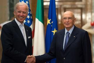 Il Presidente Giorgio Napolitano con Joe Biden, Vice Presidente degli Stati Uniti d'America