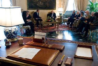 Il Presidente Giorgio Napolitano nel corso dei colloqui con Ban Ki Moon, Segretario generale delle Nazioni Unite