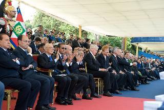 Il Presidente Giorgio Napolitano ai Fori Imperiali in occasione della Parata Militare per la Festa Nazionale della Repubblica, alla presenza dei Capi Delegazioni Ufficiali convenuti a Roma per le celebrazioni del 150° anniversario dell'unita d'Italia