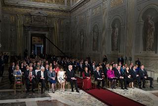 Il Presidente Giorgio Napolitano in occasione del concerto al Quirinale per la Festa della Repubblica, alla presenza dei Capi Delegazioni Ufficiali convenuti a Roma per le celebrazioni del 150° anniversario dell'Unita d'Italia