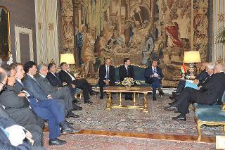 Il Presidente Giorgio Napolitano con i componenti dell'Autorità per le Garanzie nelle Comunicazioni