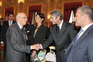 Il Presidente Giorgio Napolitano nel corso della cerimonia di consegna del &quot;Premio dei Premi&quot; in occasione della Giornata dell'Innovazione