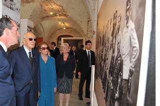 Il Presidente Giorgio Napolitano al Museo del Risorgimento durante la visita alla mostra &quot;Verona dagli asburgo al Regno d'Italia&quot;