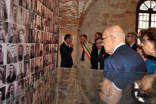 Il Presidente Giorgio Napolitano al Museo del Risorgimento durante la visita alla mostra &quot;Verona dagli asburgo al Regno d'Italia&quot;