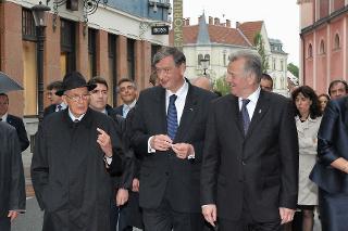 Il Presidente Giorgio Napolitano visita il centro di Lubiana, in occasione delle celebrazioni per il 20° anniversario della Repubblica di Slovenia