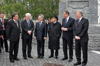 Il Presidente Giorgio Napolitano con i Capi di Stato di Slovenia, Austria, Croazia e Ungheria in occasione delle celebrazioni per il 20° anniversario della Repubblica di Slovenia