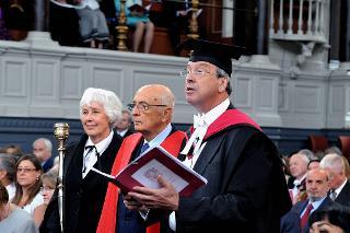 Il Presidente Giorgio Napolitano nel corso della cerimonia Encaenia di conferimento del Dottorato honoris causa in Diritto
