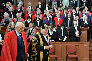 Il Presidente Giorgio Napolitano durante la cerimonia Encaenia di conferimento del Dottorato honoris causa in Diritto