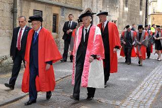 Il Presidente Giorgio Napolitano nel corso della Processione verso lo Sheldonian Theatre in occasione del conferimento del Dottorato honoris causa in Diritto