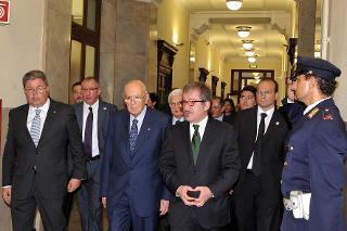 Il Presidente Giorgio Napolitano alla cerimonia &quot;Cento anni di Viminale&quot;
