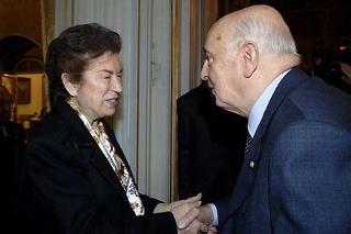 Il Presidente Giorgio Napolitano con Rosa Russo Jervolino, Sindaco di Napoli.