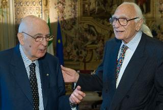 Il Presidente Giorgio Napolitano con l'On. Marco Pannella