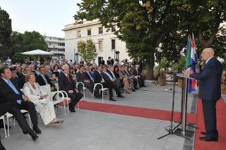 Il Presidente Giorgio Napolitano durante il suo intervento in occasione dell'incontro con la Comunità degli Italiani di Pola