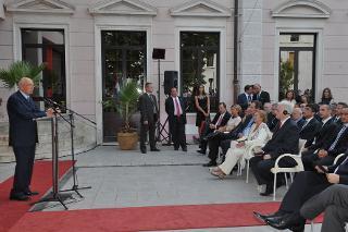 Il Presidente Giorgio Napolitano durante l'incontro con i rappreserntanti delle Comunità degli Italiani di Pola