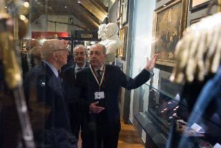 Il Presidente Giorgio Napolitano nel corso della visita al Museo Risorgimentale presso la sede della Società Siciliana per la Storia Patria